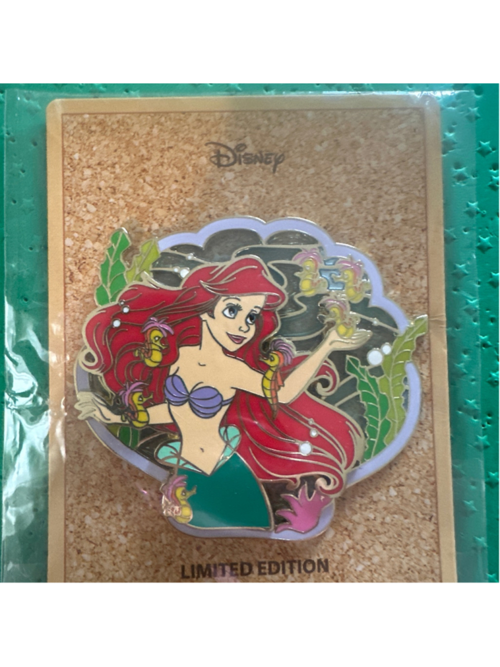 DPB - ARIEL LITTLE MERMAID - SEAHORSE - RARE HTF LE 250 DISNEY PIN 156965